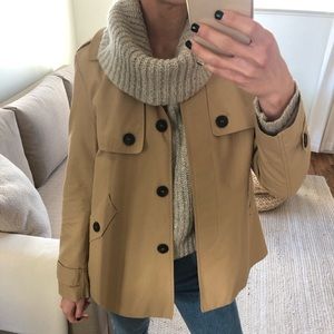 Zara water repellant short trench coat